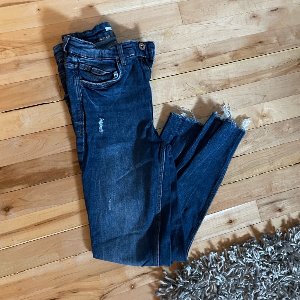 Zara High Rise Skinny Crop